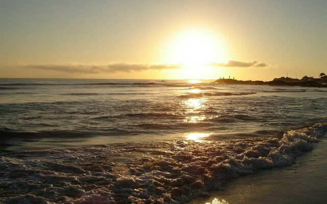 Sun down at the beach